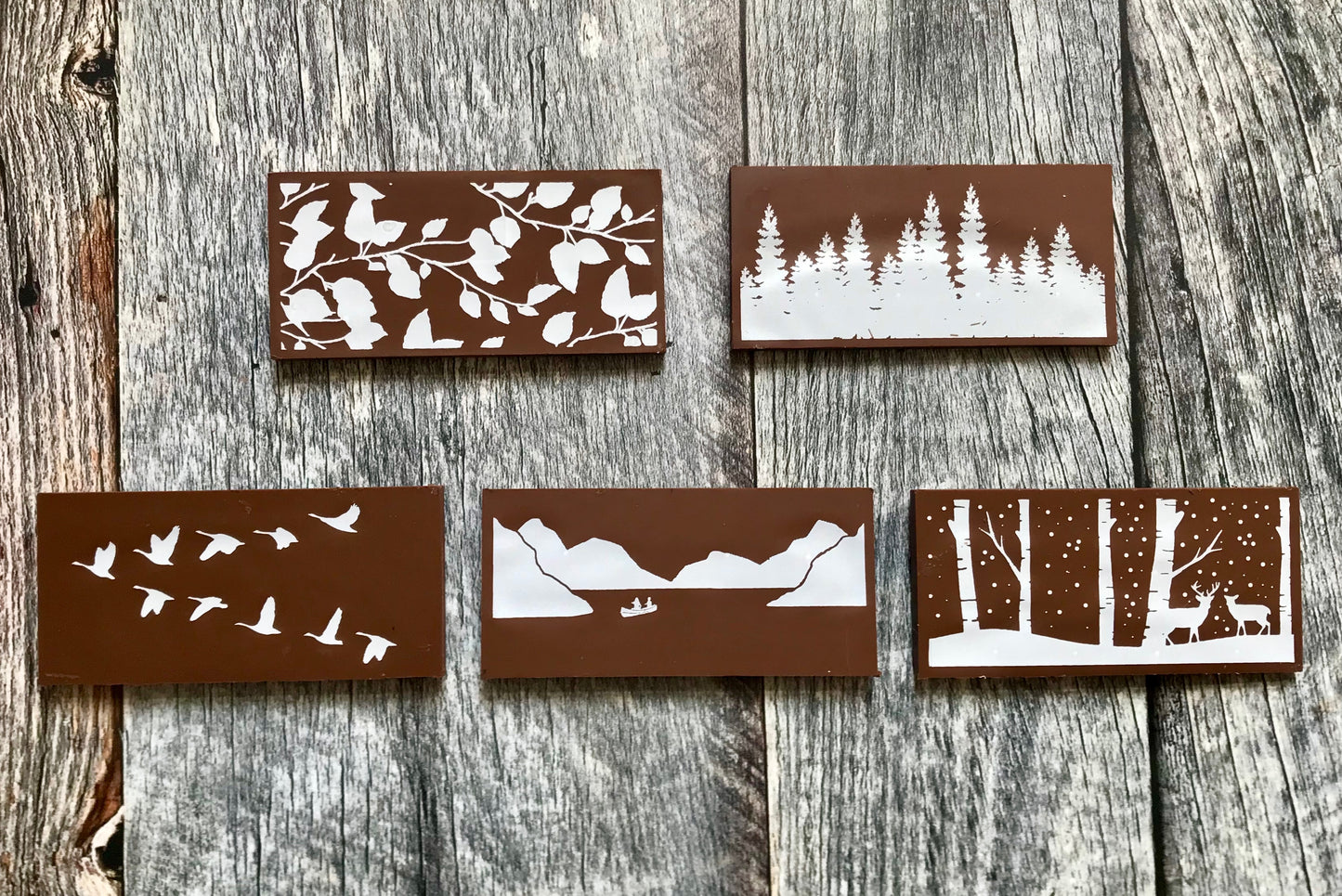 4 tablettes sérigraphiées