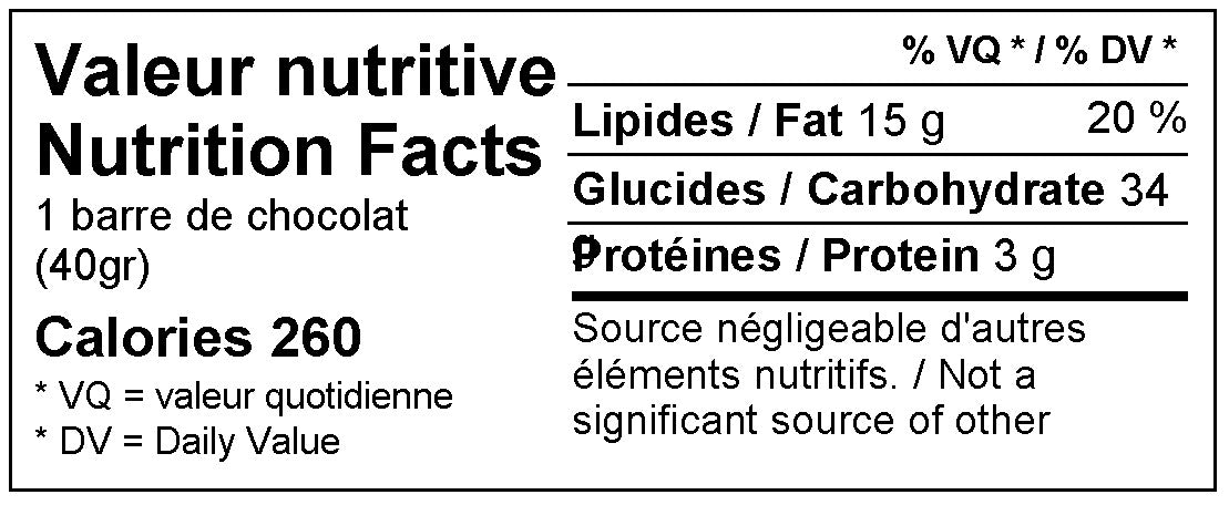 Barre gourmande - caramel mélilot et praliné