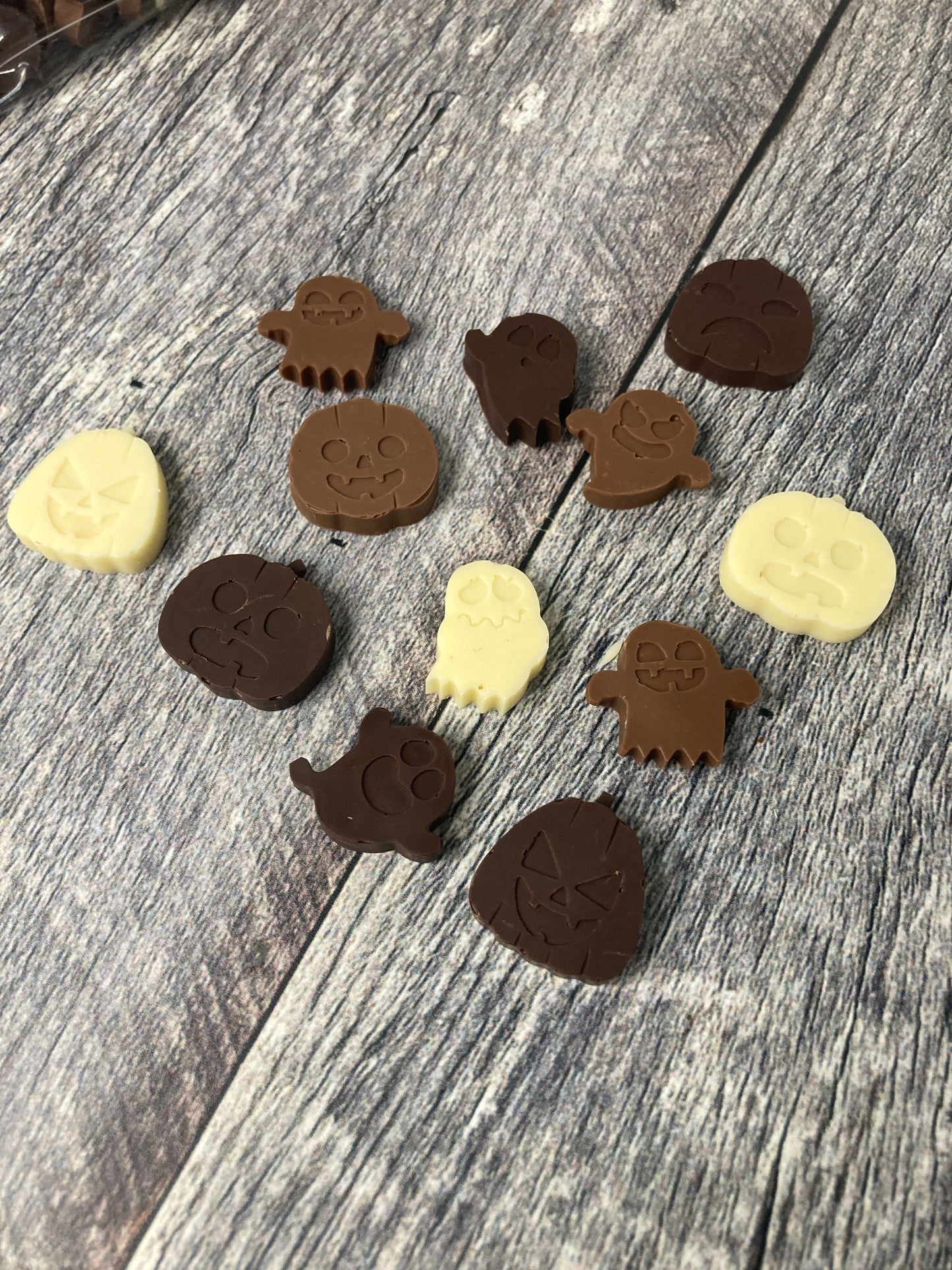 Sachet de fantômes et citrouilles en chocolat