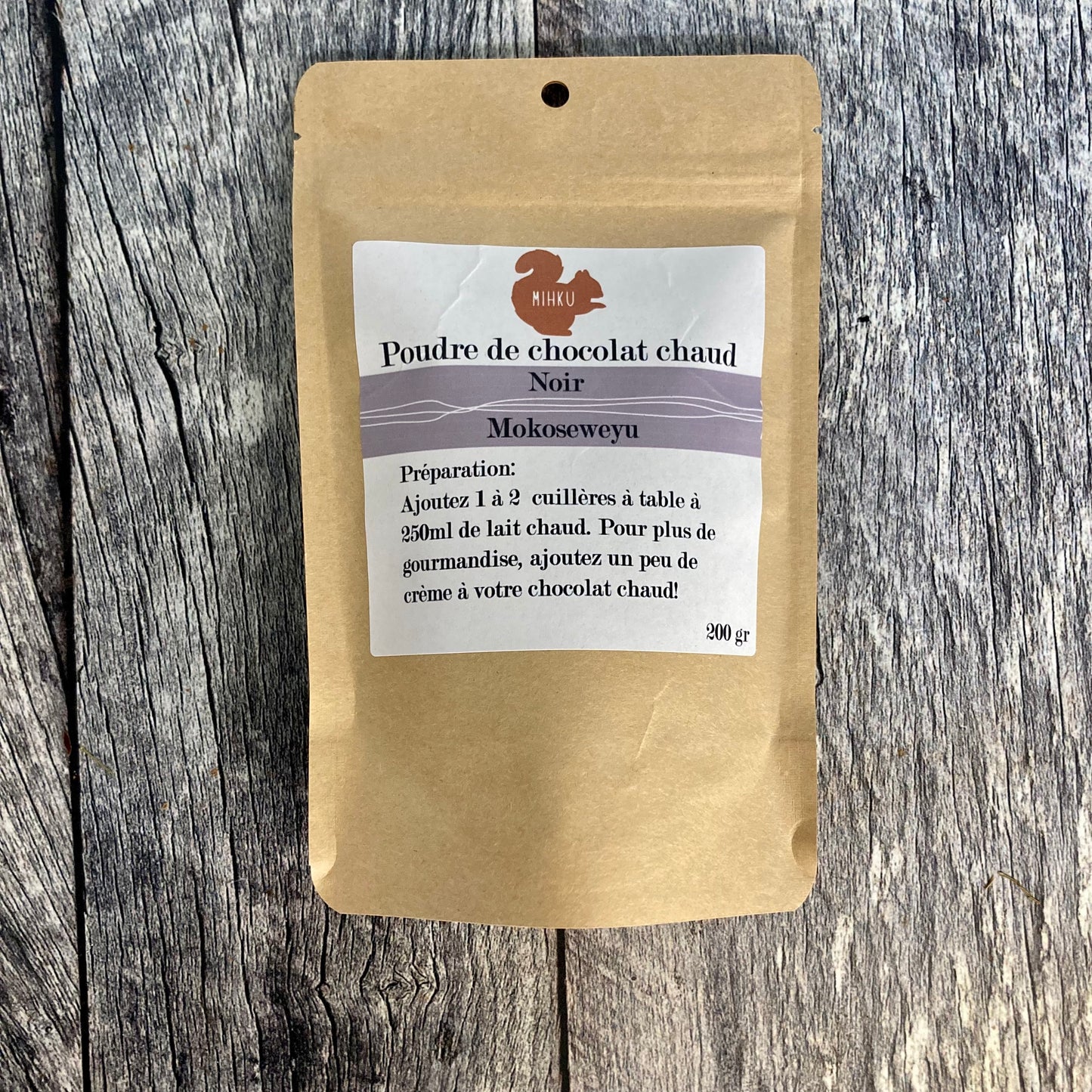 Poudre de chocolat chaud classique noir - 200gr