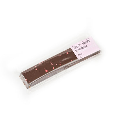 Barre gourmande - ganache framboise et chocolat noir (vegan)