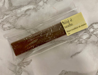Barre gourmande - caramel mélilot et praliné