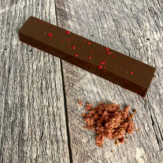 Barre gourmande - praliné, sumac et noisettes croustillantes- vegan-  - chocolat noir