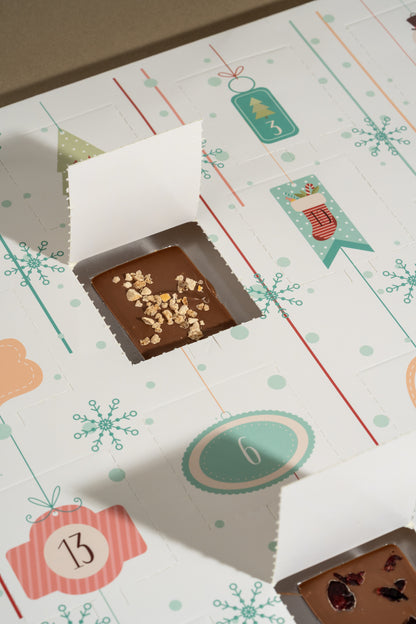 Calendrier de l'avent - 24 tablettes de chocolats
