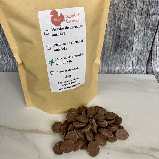 Pistoles de chocolat au lait