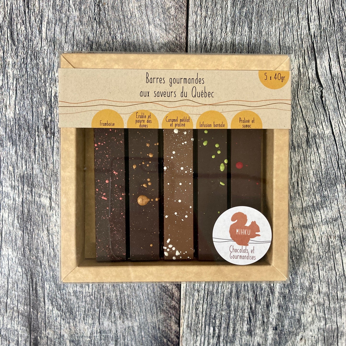 Ensemble de 5 barres gourmandes "Sous un même ciel"