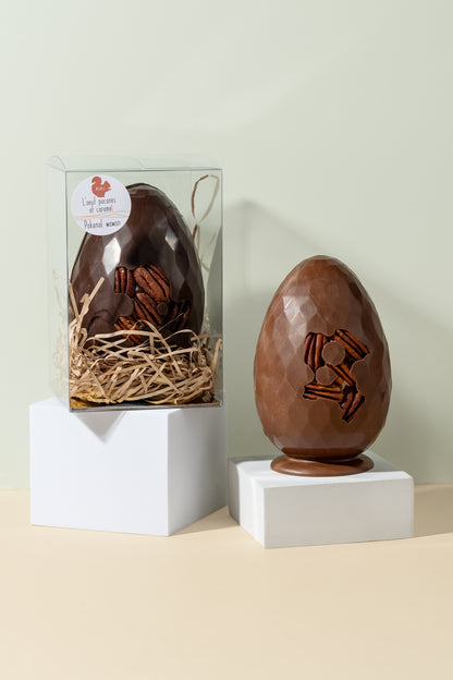 Gros oeuf caramel et pacanes
