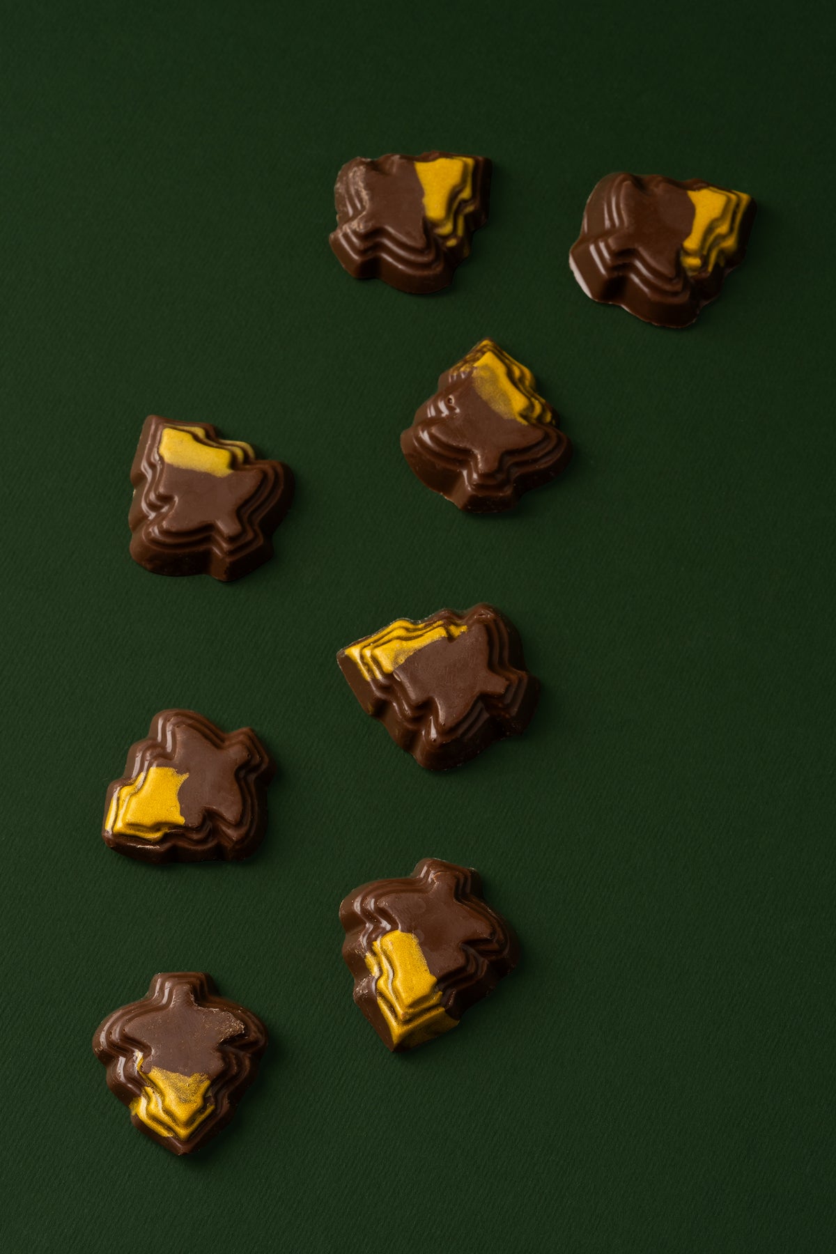 Petits sapins à l'orange (chocolat au lait)