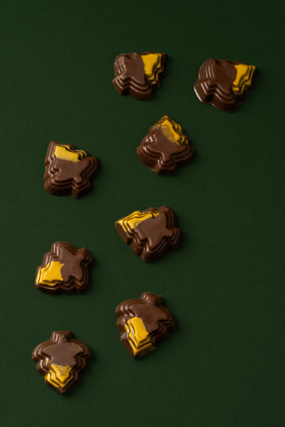 Petits sapins à l'orange (chocolat au lait)
