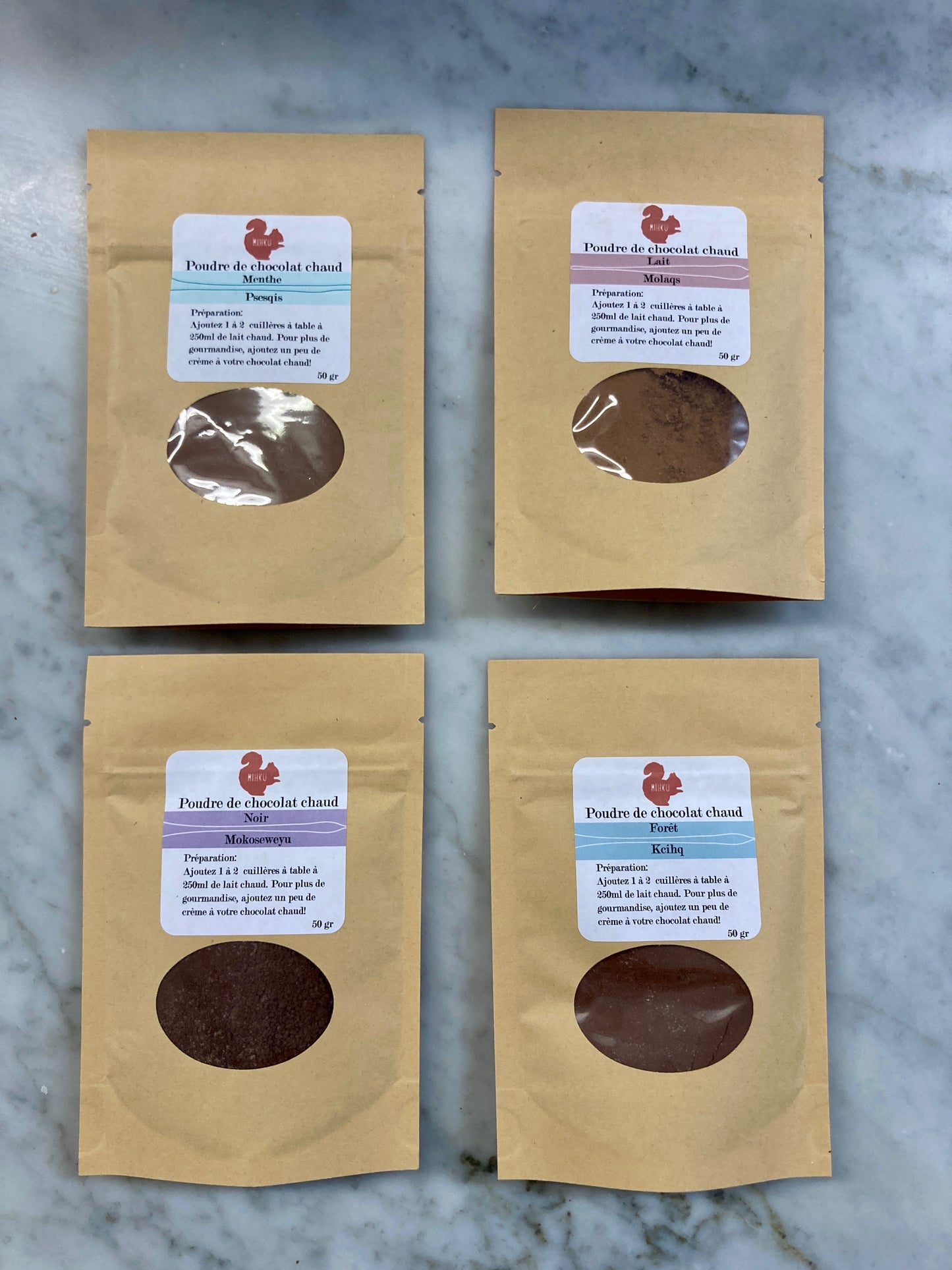 Poudre de chocolat chaud au lait