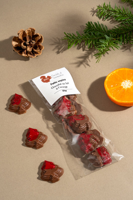 Petits sapins à l'orange (chocolat au lait)
