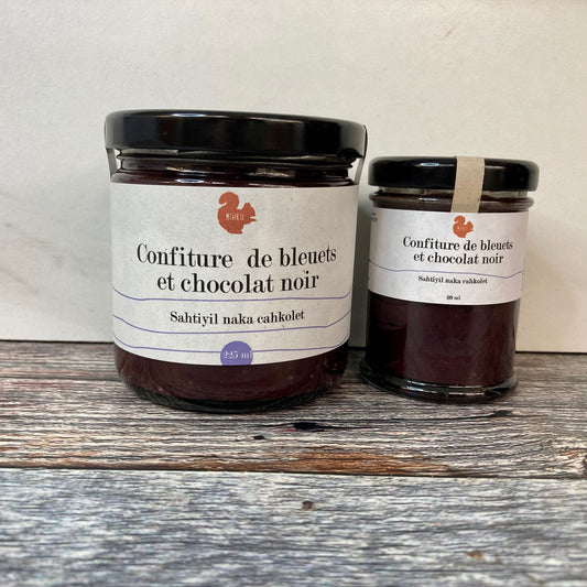 Tartinade bleuets et chocolat noir